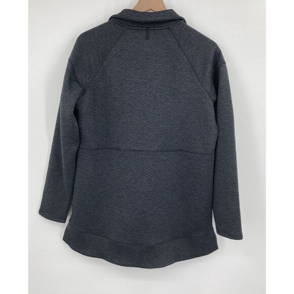 LL Bean Women’s FlexForward Quilted Half-Zip Pullover Size Med Dark Gray Pockets - Picture 2 of 10